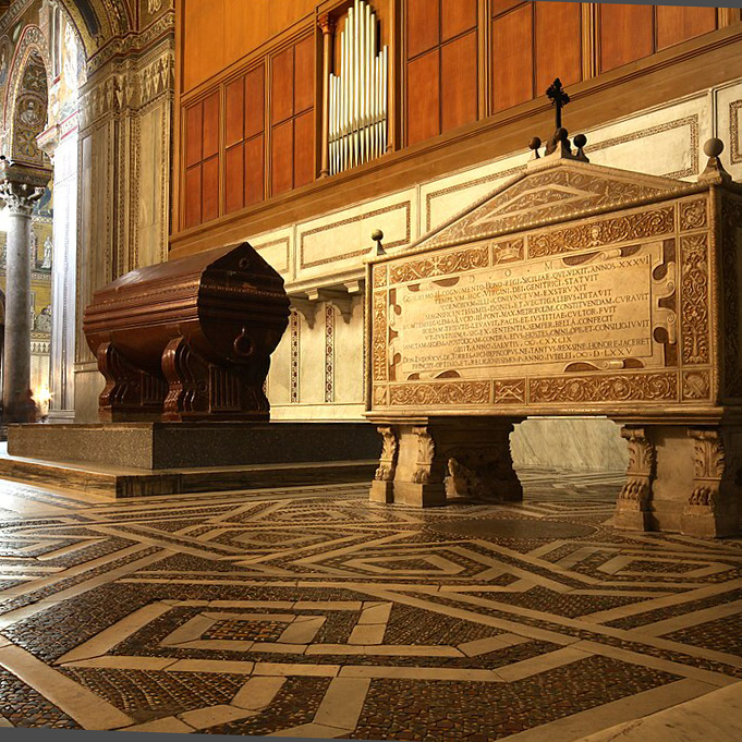 this is an image of a very old looking church with a very nice floor