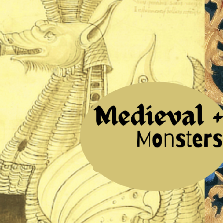 this is a picture of a picture of a medieval monster with the words medieval monsters