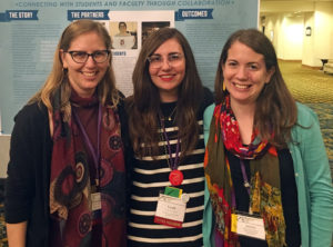 Leah Sherman with fellow PhD student Michelle Demeter and fellow librarian Jessica Evans-Brady at 2017 ARLIS conference