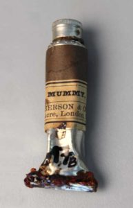 Tube of brown mummy pigment